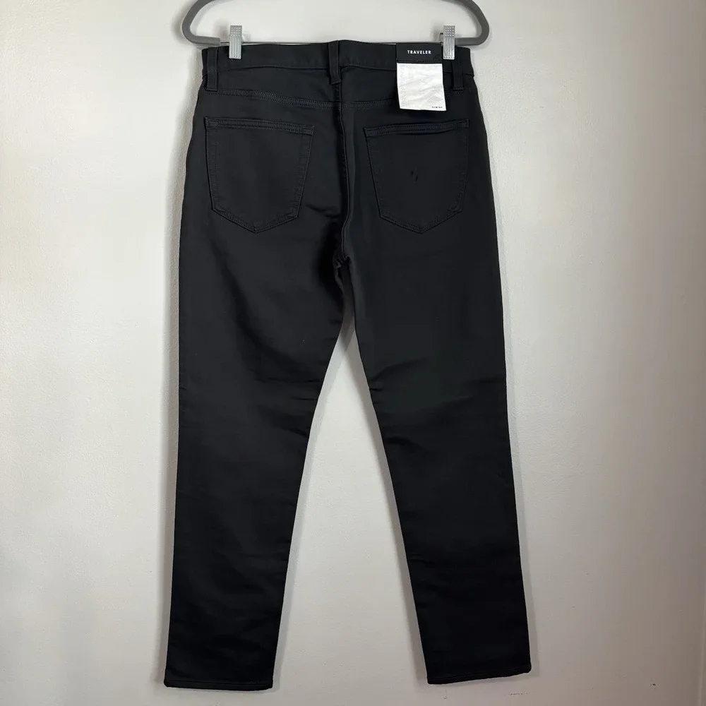 Banana Republic Traveler Slim Fit Black Pants Men's Sz 31x30 NWT Actual 32x28.5